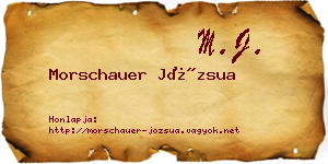 Morschauer Józsua névjegykártya
